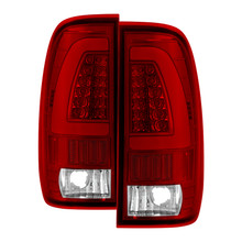 Spyder 5082091 - xTune Ford F150 Styleside 97-03 Light Bar LED Tail Lights - Red Clear ALT-ON-FF15097-LBLED-RC