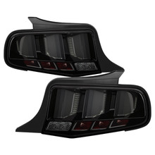 Spyder 5085115 - 10-12 Ford Mustang Light Bar Seq Turn Signal LED Tail Lights - Smoke ALT-YD-FM10-LED-SM