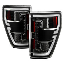 Spyder 5088772 - 21-23 Ford F150 (Factory Halogent) Light Bar LED Tail Lights - Black (ALT-YD-FF15021HAL-BK)