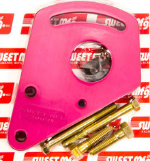 Sweet 325-30034 - Power Steering Pump Bracket - Driver Side - Block Mount - Aluminum - Red Anodized - Small Block Chevy - Kit