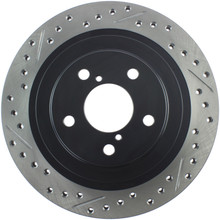 StopTech 127.47025R - 06-07 Subaru Impreza WRX (Exc STi) Slotted & Drilled Right Rear Rotor
