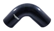 Torque Solution TS-CPLR-90D3BK - 90 Degree Silicone Elbow: 3 inch Black Universal