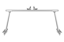 TracRac 27000XT - TracOne Truck Rack; Incl. T-Track; Locks; Maximum Load Capacity Up To 800 lbs.; Silver;