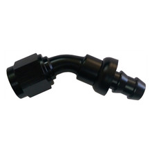 Triple X HF-14504BLK - #4 45 Degree Hose End Push Lock
