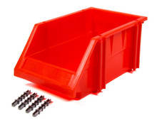 Triple X PA-PBIN-8077 - Plastic Storage Bin Red 9-1/2 x 6-1/4 x 4-1/2