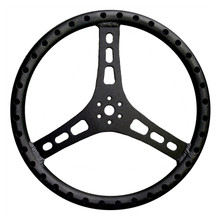 Triple X ST-0002BLK - Steering Wheel 15in Dia 1-1/4in Tube Black