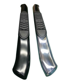 TrailFX G5006 - Sample of 5 In Oval Bent Pol Stain Steel and Black Side Bars And Display Rack
