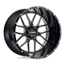 Tuff 2214T23-66140B12 - T23 22X14 Gloss Black W/ Milled Spokes And Dimples