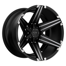 Tuff 2411T12-56140M08 - T12 24X11 Satin Black W/ Milled Spokes