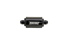 Turbosmart TS-0402-1130 - FPR Billet Inline Fuel Filter 1.75in OD 3.825in Length AN-6 Male Inlet - Black