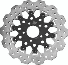 TwinPower 666846 - Twin Power 08-Up FLH FLT Rear 11.8 Scalloped Floating Rotor Black Mesh