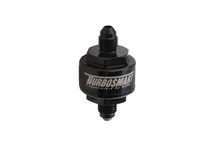 Turbosmart TS-0804-1001 - Billet Turbo Oil Feed Filter w/ 44 Micron Pleated Disc AN-3 Male Inlet - Black