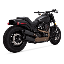 Vance & Hines 46547 - HD Softail 18-22 Fatbob Hi-Output S/O Black Slip-On Exhaust