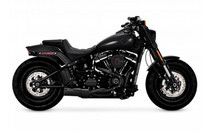 Vance & Hines 47331 - HD Softail Fat Bob 18-22 Hi-Output 2-1 Black PCX Full System Exhaust