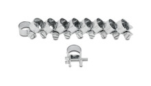 Vibrant 12231 - Inj Style Mini Hose Clamps 8-10mm clamping range Pack of 10 Zinc Plated Mild Steel