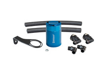 Volant VC0012 - 21-25 Ford Bronco 2.7L Turbo Auto 3oz Aluminum Oil Catch Can w/Mounting Bracket - Blue