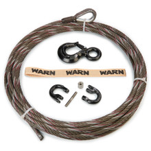 Warn 82784 - WIRE ROPE ASSEMBLY 7/16 IN DIA x 100 FT WITH COUPLING LINK AND HOOK