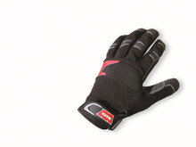 Warn 91650 - Synthetic Leather with Kevlar Reinforcement; Shock Absorbing Palm; Black; Size Large