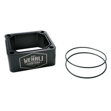 Wehrli WCF100338-BLKANO - 98.5-07 Dodge 5.9L Cummins Billet Intake Spacer Kit - Black Anodized & Engraved Finish