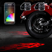 XKGLOW XK-CFX-STA-FLAME - XK Glow Curb FX Bluetooth XKchrome App Waterproof LED Projector Welcome Light Flame Style 2pc