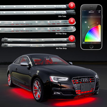 XKGLOW KS-CAR-PRO - XK Glow Strip Million Color XKCHROME App Undercar Kit (8x24In Tube + 6x10In Strip + 4x36In)