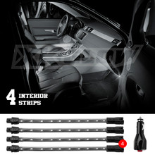 XKGLOW XK041004-W - XK Glow Single Color  UnderglowLED Accent Light Car/Truck Kit White - 4x8In