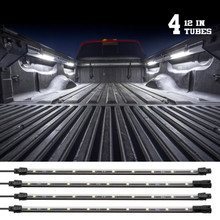XKGLOW XK041015-W - XK Glow Truck Bed Light w/ Auto Off Delay Switch Underglow LED Accent Truck Bed/Toolbox White - 4x