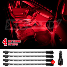 XKGLOW XK041004-R - XK Glow Single Color  UnderglowLED Accent Light Car/Truck Kit Red - 4x8In