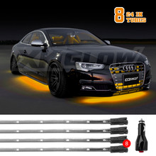XKGLOW XK041002-A - XK Glow Tube Single Color Underglow LED Accent Light Car/Truck Kit Amber - 8x24In
