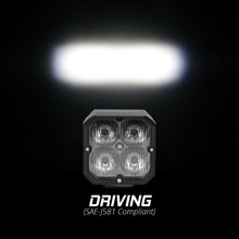XKGLOW XK065002-D - XK Glow Flush Mount XKchrome 20w LED Cube Light w/ RGB Accent Light - Driving Beam