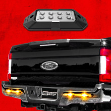 XKGLOW XK052001-8WA - XK Glow Strobe Pod Lights w/ Traffic Modes Ultra LEDs Multiple Modes + Solid On - Amber + White 8pc