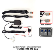 XKGLOW XK064-WIRE-3OP - XK Glow 3 Button Switch Panel + 2 Output Wire for Fog Strobe Combo