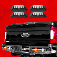 XKGLOW XK052001-4WA - XK Glow Strobe Pod Lights w/ Traffic Modes Ultra LEDs Multiple Modes + Solid On - White + Amber 4pc