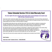 Yukon Gear YESAXLE - Yukon Extended Service plan for axle shaft