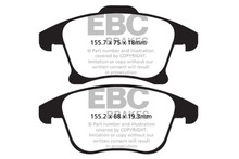 EBC UD1653 - 13+ Ford Fusion 1.6 Turbo Ultimax2 Front Brake Pads