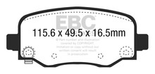 EBC UD1734 - 15+ Chrysler 200 2.4 Ultimax2 Rear Brake Pads
