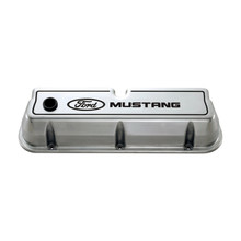 Ford Racing 302-030 - Ford 289/302/351W Die-Cast Valve Covers - Polished w/Black Logo