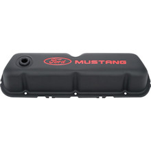 Ford Racing 302-101 - Ford Mustang Logo Black Crinkle Valve Cover
