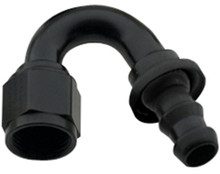 Fragola 215008-BL - 8AN Push-Lite End 150 Degree - Black