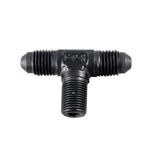 Fragola 482506-BL - 6AN Tee 1/4 NPT On The Side - Black