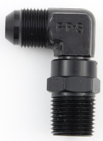 Fragola 499188-BL - 8AN x 1/2 NPT 90 Degree Swivel - Black