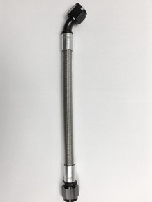Fragola 6010-1-4-10BL - 10AN PTFE Hose Assembly Straight x 45 Degree 10in