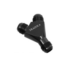 Fragola 900617-BL - Y-Fitting -16AN Male Inlet x -12AN Male Outlets Black