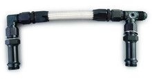Fragola 920003-BL - 7/8-20 Dual Inlet 4150 -8AN Fuel Line Kit Black