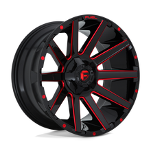 Fuel Wheels D64322002647 - Aluminum Wheels 22X10 Contra D643 5 On 114.3/5 On 127 Gloss Red/Milled 78.1 Bore -18 Offset Multi Spoke Fuel Off Road Wheels