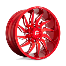 Fuel Wheels D74520001747 - Aluminum Wheels 20X10 Saber D745 8 On 170 Candy Red Milled 125.1 Bore -18 Offset Fuel Off Road Wheels
