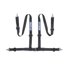 Sparco 04604BM1NR - Belt 2 Inch Black 4Pt Snap-In