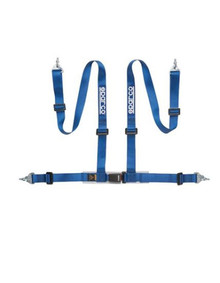 Sparco 04604BM1AZ - Belt 2 Inch Blue 4Pt Snap-In