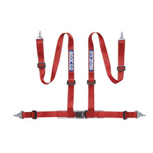 Sparco 04604BM1RS - Belt 2 Inch Red 4Pt Snap-In