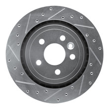 R1 Concepts EDZ-27037L - Brake Rotor Drilled and Slotted Silver